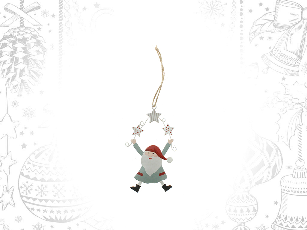 COLGANTE METAL SANTA AZUL ESTRELLAS cod. 9308655