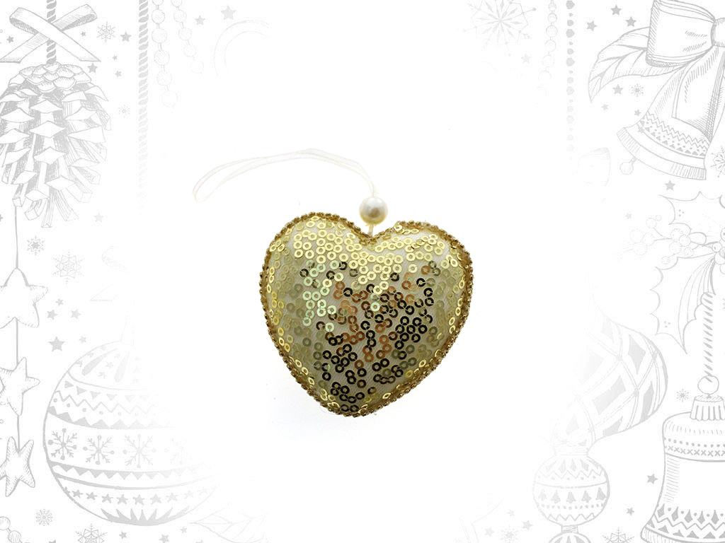HANGING DECORATION GOLD HEART cod. 9308778