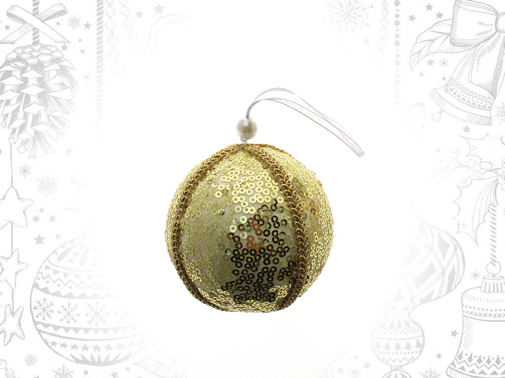HANGING DECORATION SNOWBALL LARGE GOLD cod. 9308800