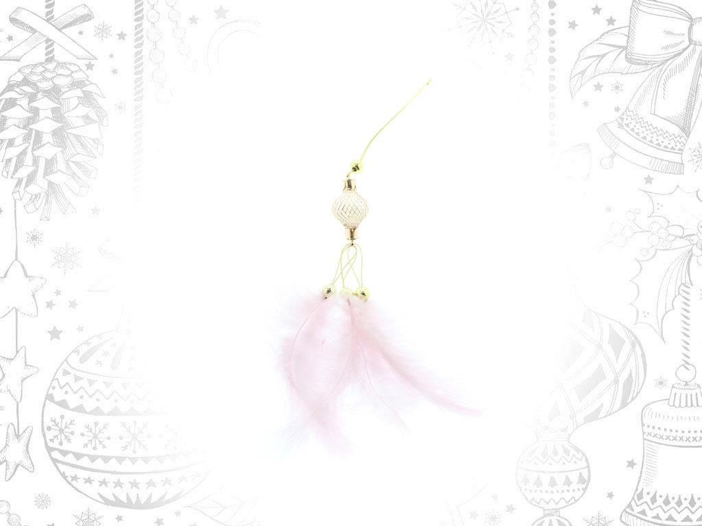 PINK FEATHERS BALL ORNAMENT cod. 9308937