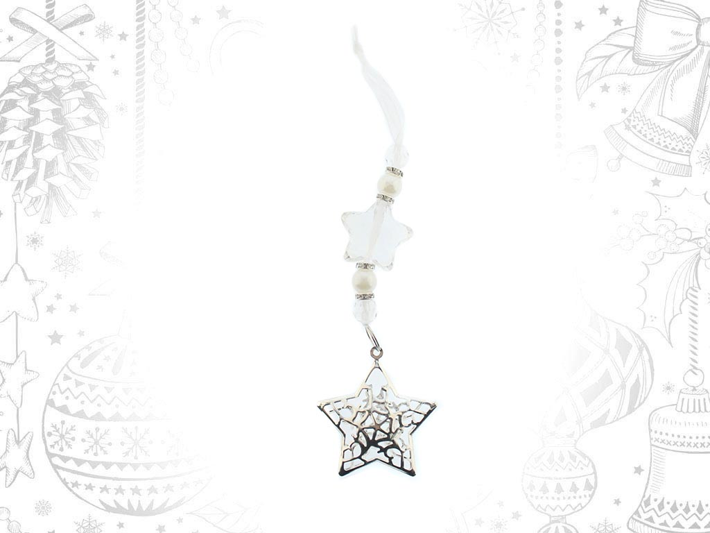 ORNAMENTO ESTRELA PRATA cod. 9309030