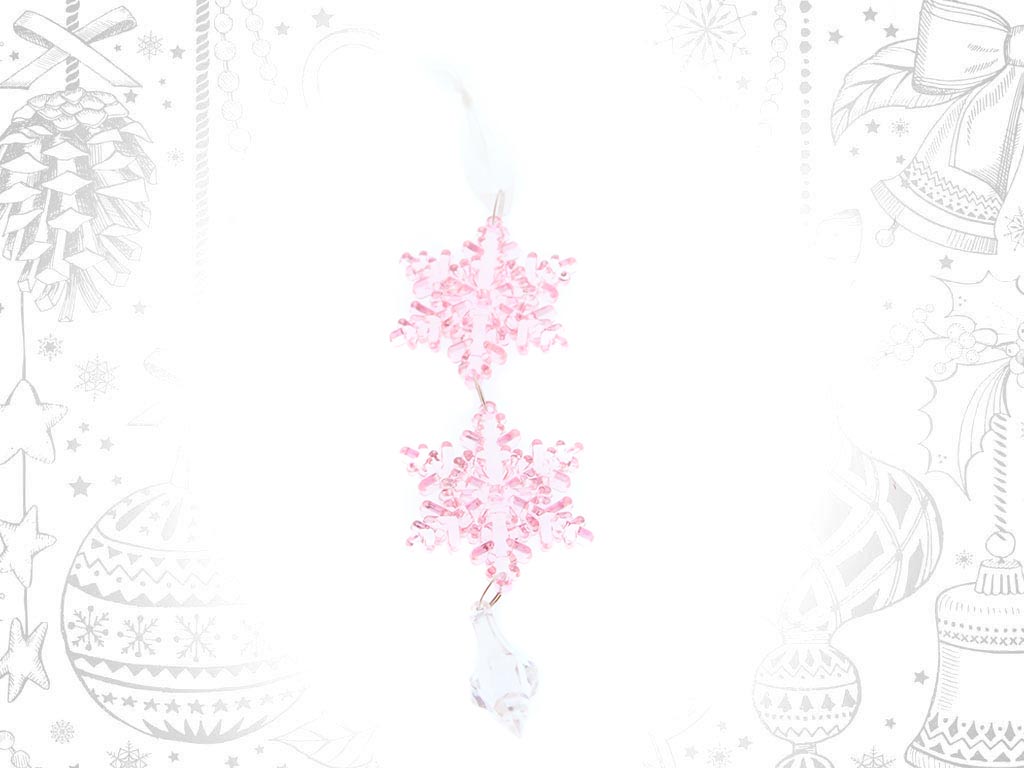 PINK SNOWFLAKES ORNAMENT cod. 9309046
