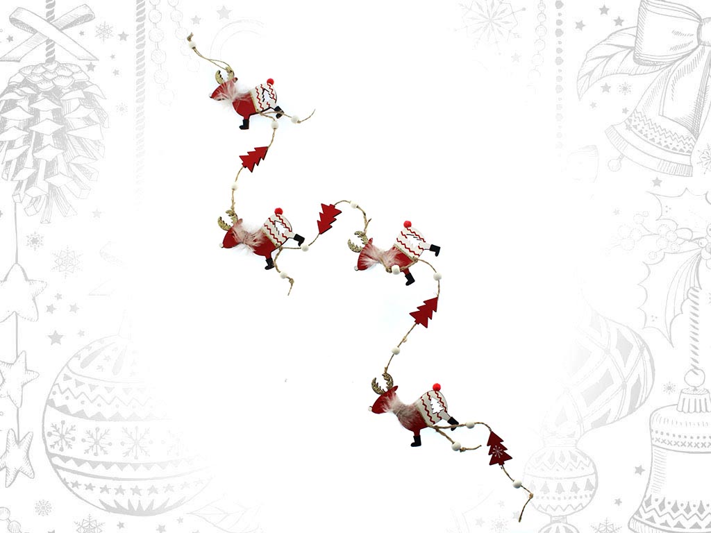 RED REINDEERS LONG ORNAMENT cod. 9309269