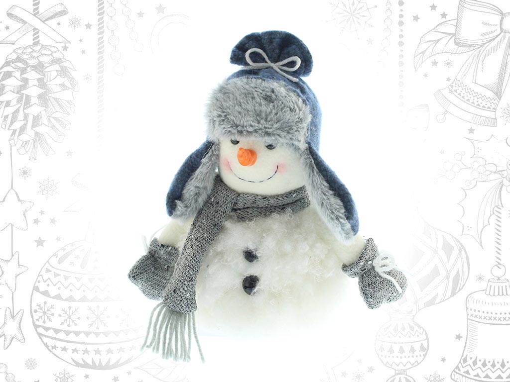 MUÐECO NIEVE AZUL SENTADO cod. 9309489