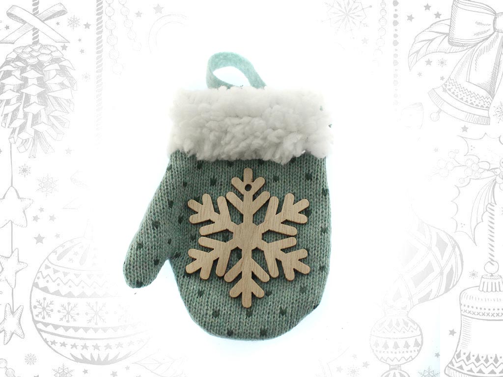 GREEN SNOWFLAKE GLOVE cod. 9309599