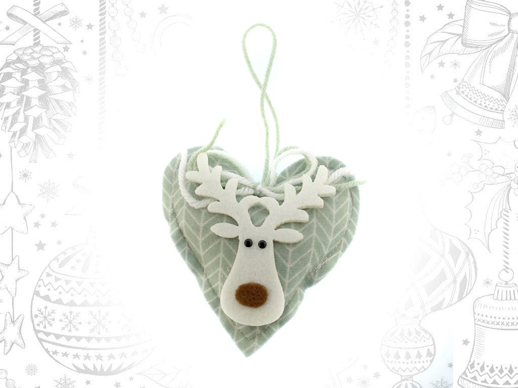 COLGANTE VERDE RENO CORAZON cod. 9309611