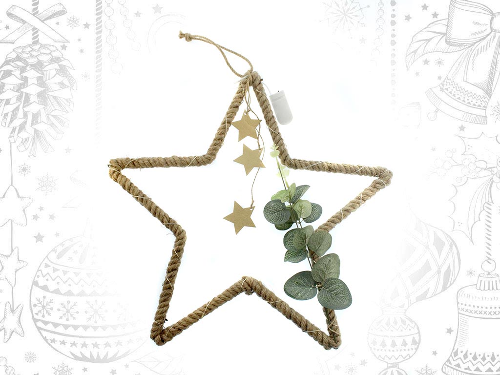 STAR STRING ORNAMENT W/LED cod. 9309854