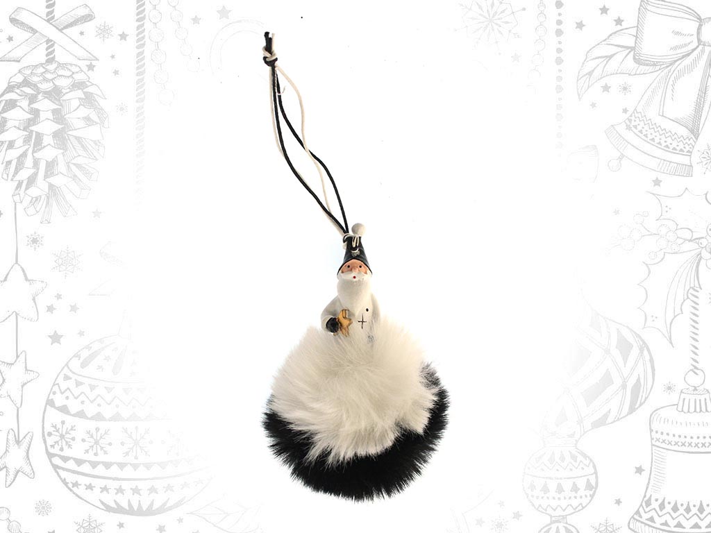 BICOLOUR SANTA BALL ORNAMENT cod. 9310014