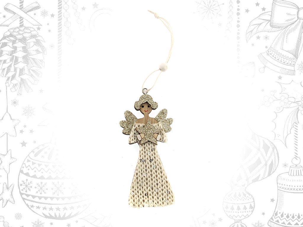 WHITE ANGEL STAR ORNAMENT cod. 9310123