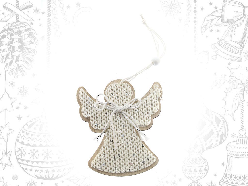 ORNAMENTO ANGELO BIANCO C/FIOCCO cod. 9310129