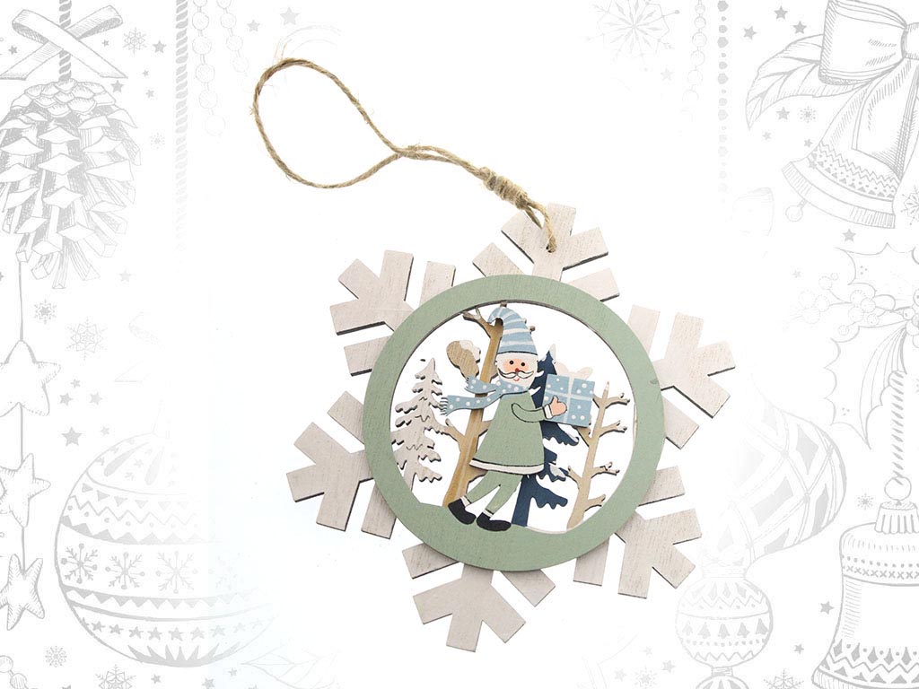 BLUE SNOWFLAKE ORNAMENT cod. 9310492