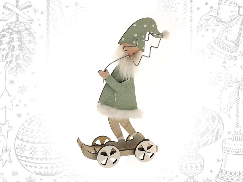 LARGE GREEN SANTA SLEIGH cod. 9310505