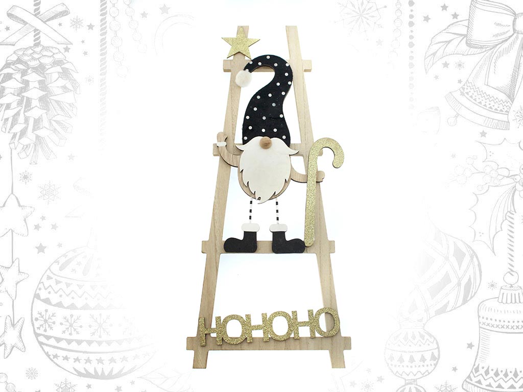 BLACK SANTA LADDER HOHOHO cod. 9310857