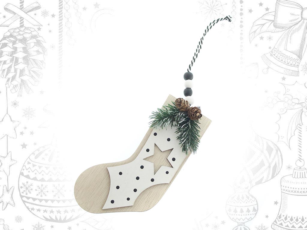 WHITE STOCKING ORNAMENT cod. 9310867