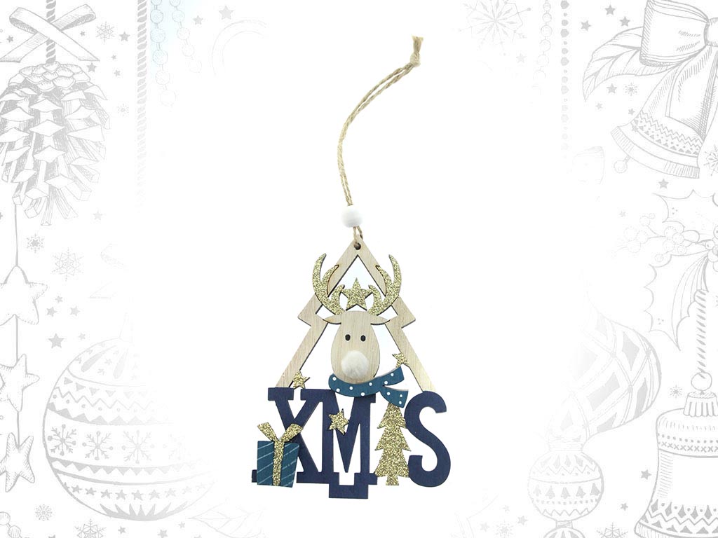 COLGANTE RENO XMAS AZUL cod. 9310886