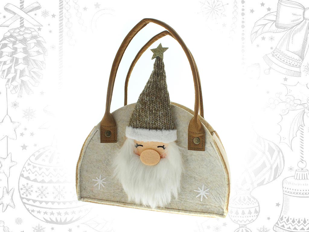 LARGE BROWN SANTA HANDLE BASKET cod. 9310921