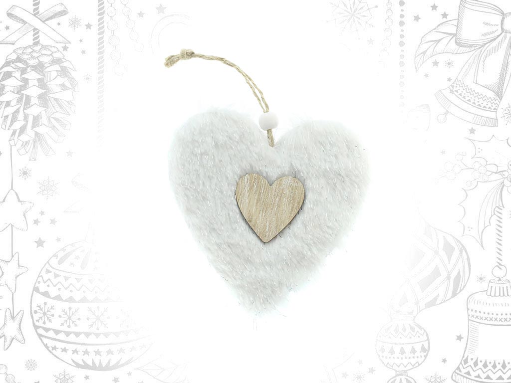 ORNAMENTO CUORE BIANCO cod. 9311158