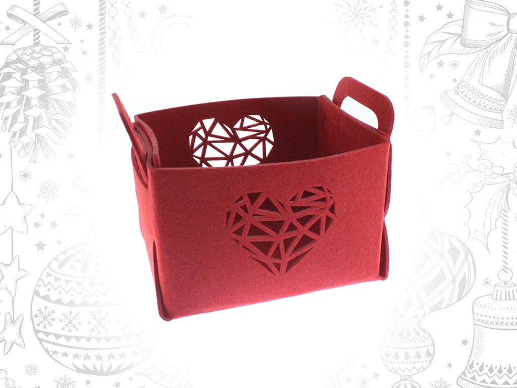 RED HEART BASKET cod. 9311203