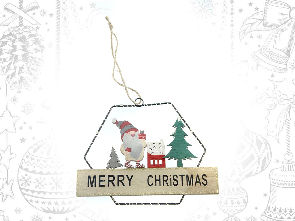 COLGANTE MERRY CHRISTMAS SANTA LEDS cod. 9311276