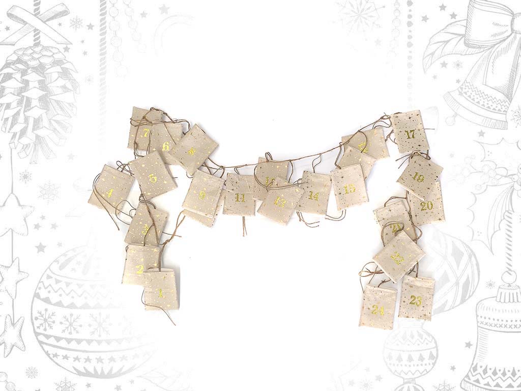 GOLDEN GARLAND ADVENT CALENDAR cod. 9311336