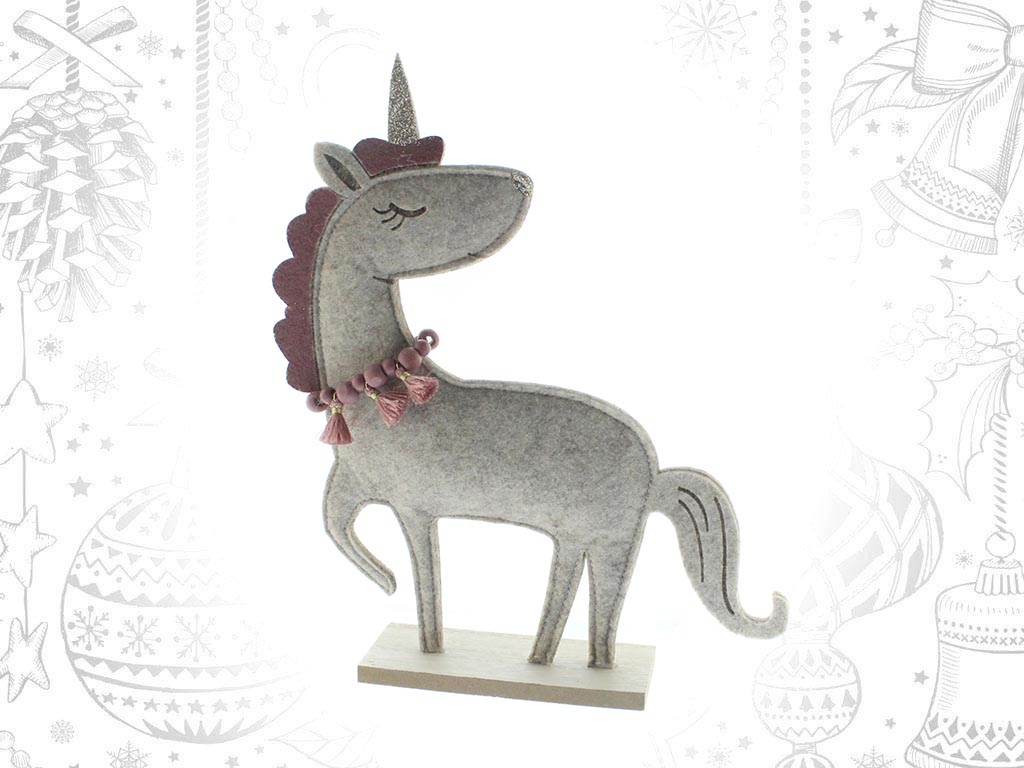 FIGURA UNICORNO FELPA ROSA cod. 9311341