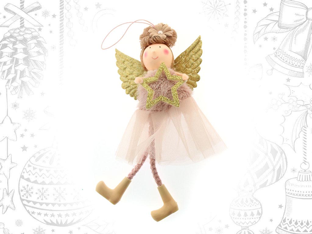 PINK ANGEL STAR ORNAMENT cod. 9311630