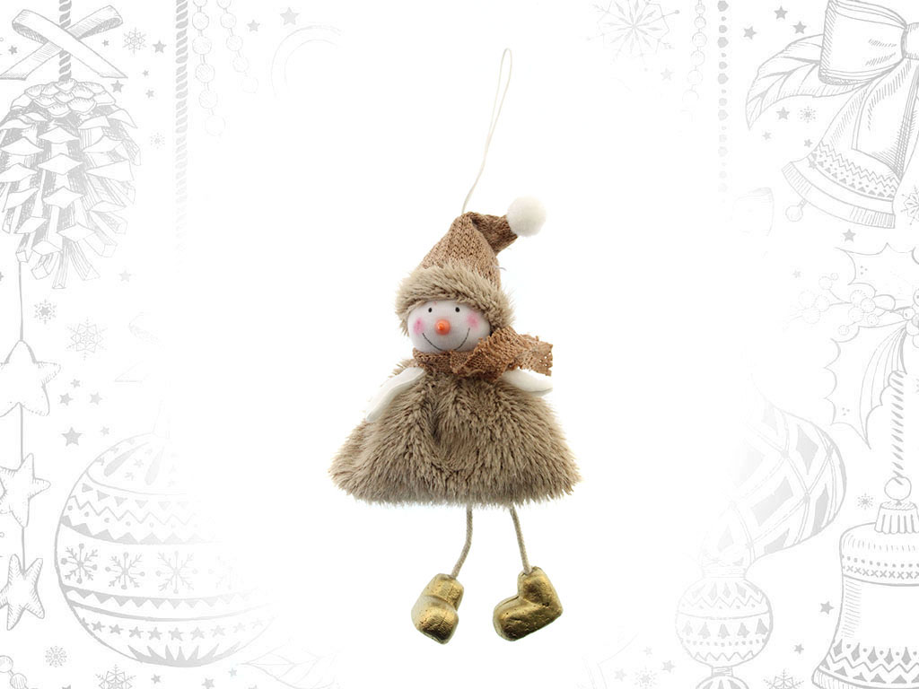 BROWN SNOWMAN ORNAMENT cod. 9311712