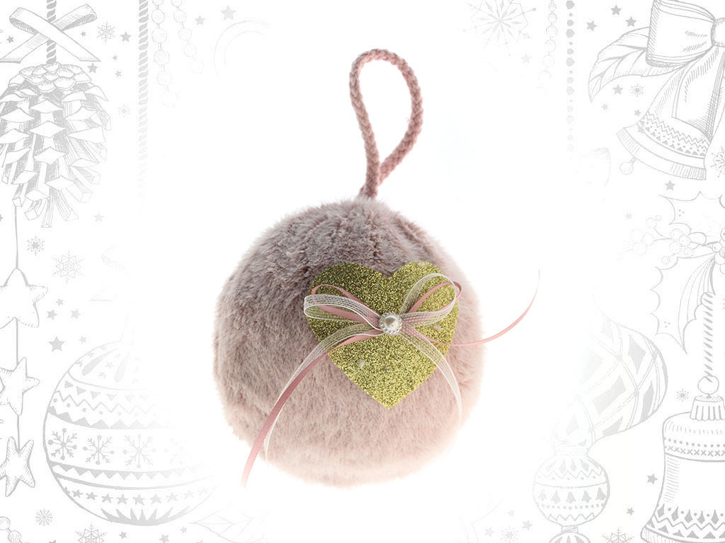 PINK BALL HEART ORNAMENT cod. 9311831