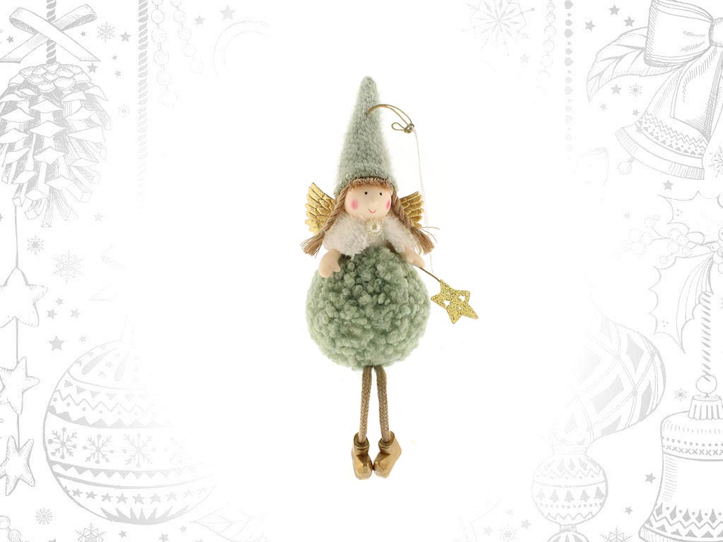 ORNAMENTO ANJO VERDE ESTRELA cod. 9312419