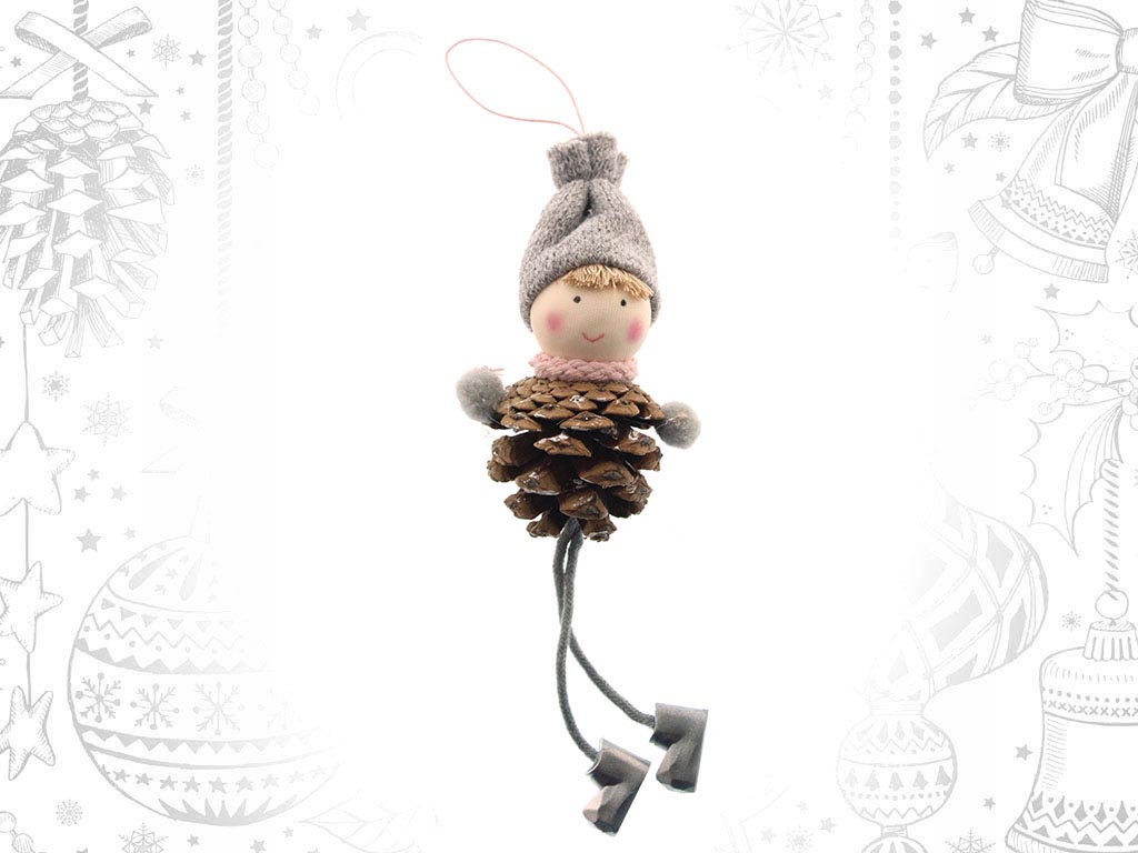 ORNAMENTO PIGNA BAMBINO GRIGIO cod. 9312485