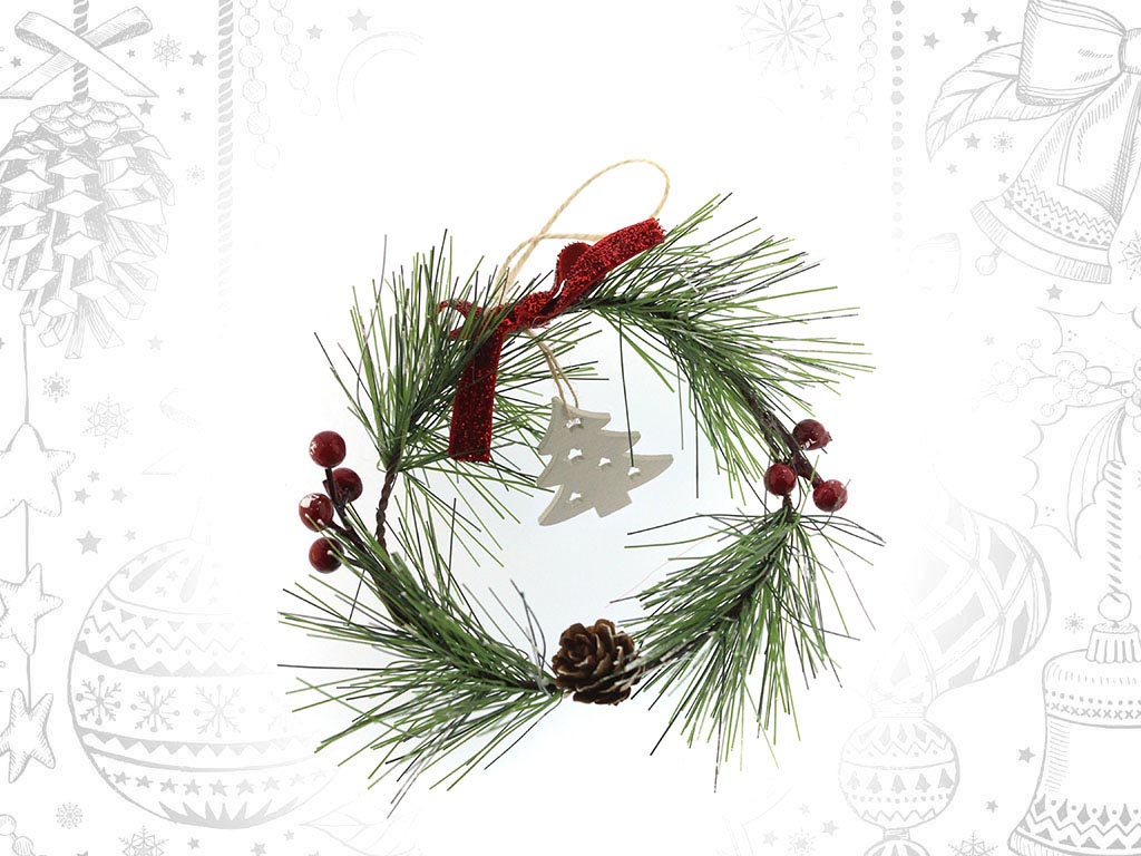 WREATH SILVER TREE cod. 9312561