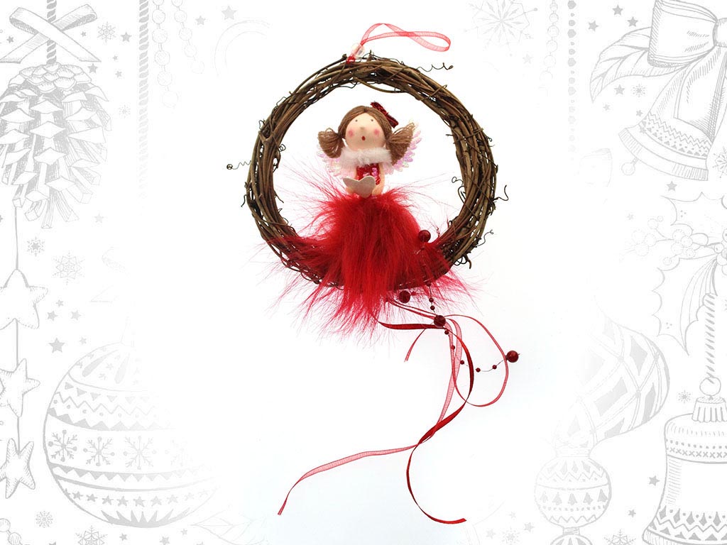 COROA ANJO VERMELHO CORAÇAO cod. 9312717