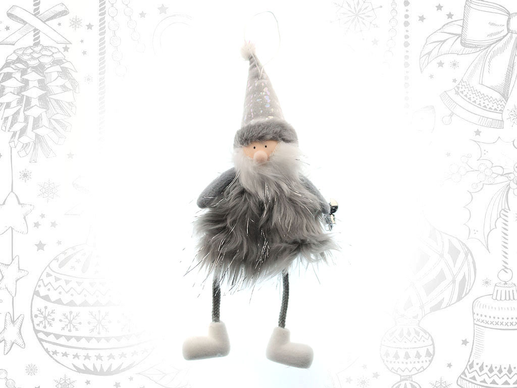 ORNAMENTO BABBO NATALE GRIGIO cod. 9312751