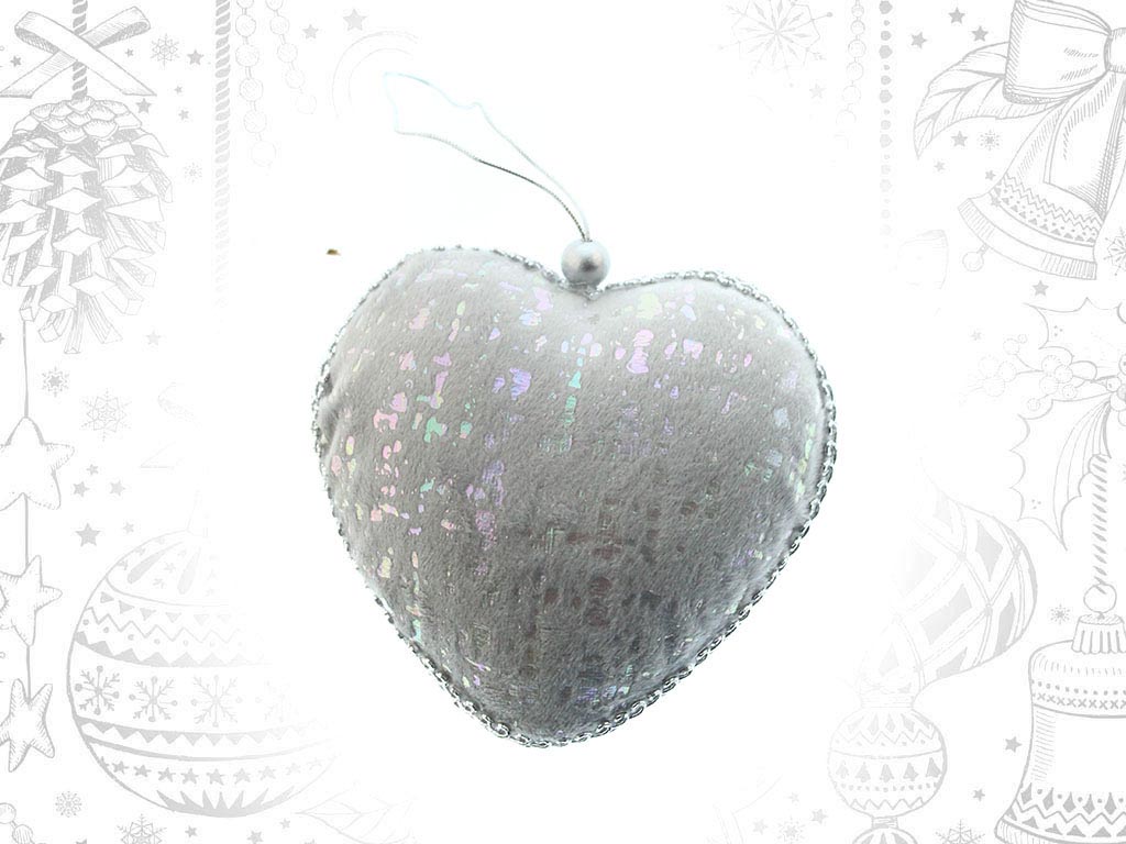 GRAY HEART ORNAMENT LARGE cod. 9312906