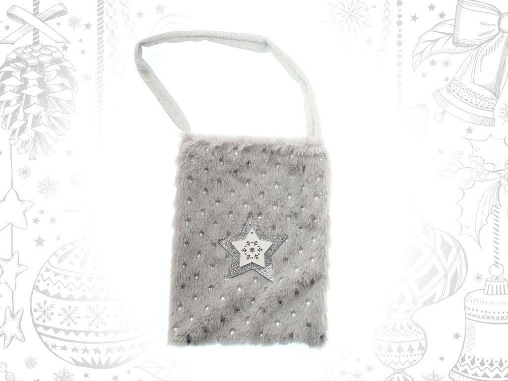 BOLSA FELPA GRIS ESTRELLA cod. 9313009