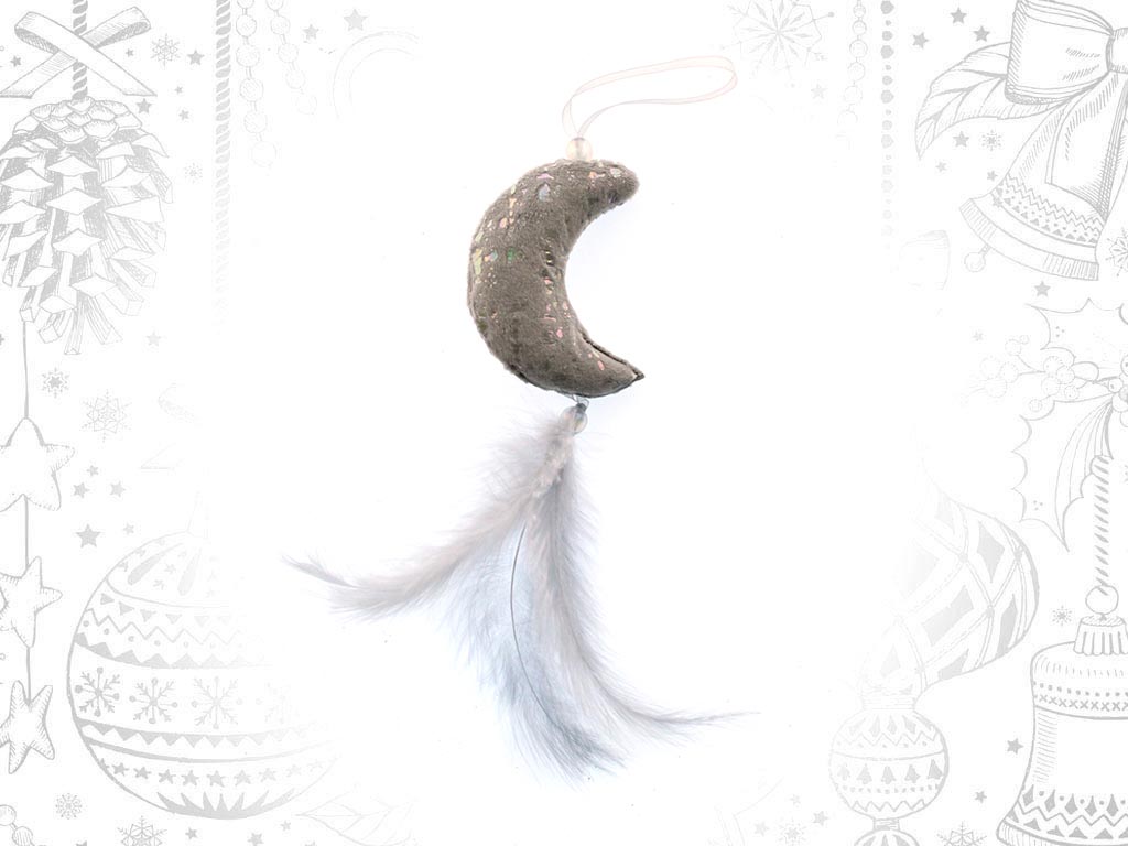 GRAY MOON FEATHERS ORNAMENT cod. 9313080
