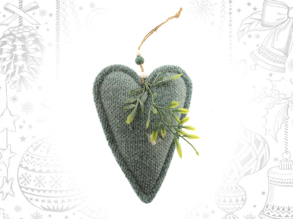 ORNAMENTO CUORE VERDE cod. 9313157