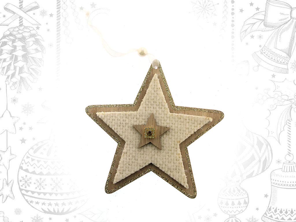 ORNAMENTO GDE. ESTRELA BRANCA cod. 9313495