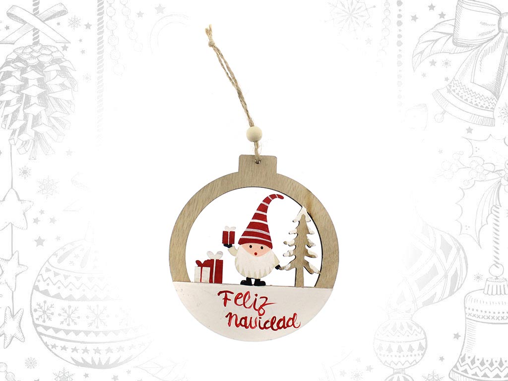 COLGANTE BOLA XMAS SANTA ROJO cod. 9313826