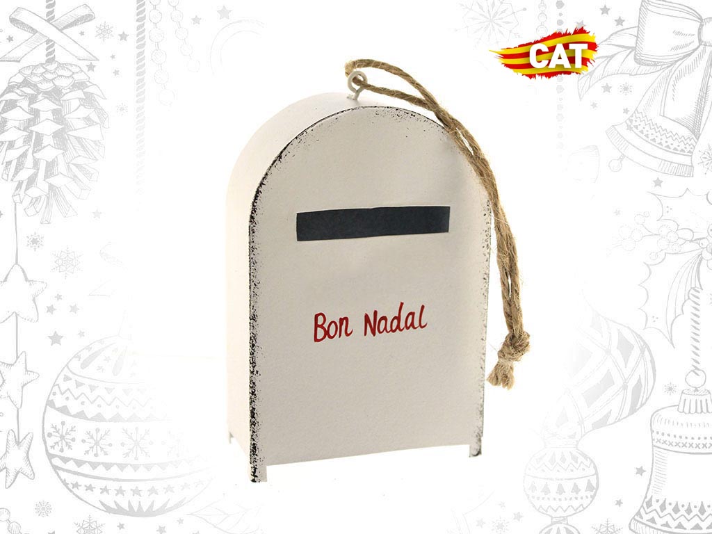 COLGANTE BUZON METAL BLANCO BON NADAL cod. 9313924