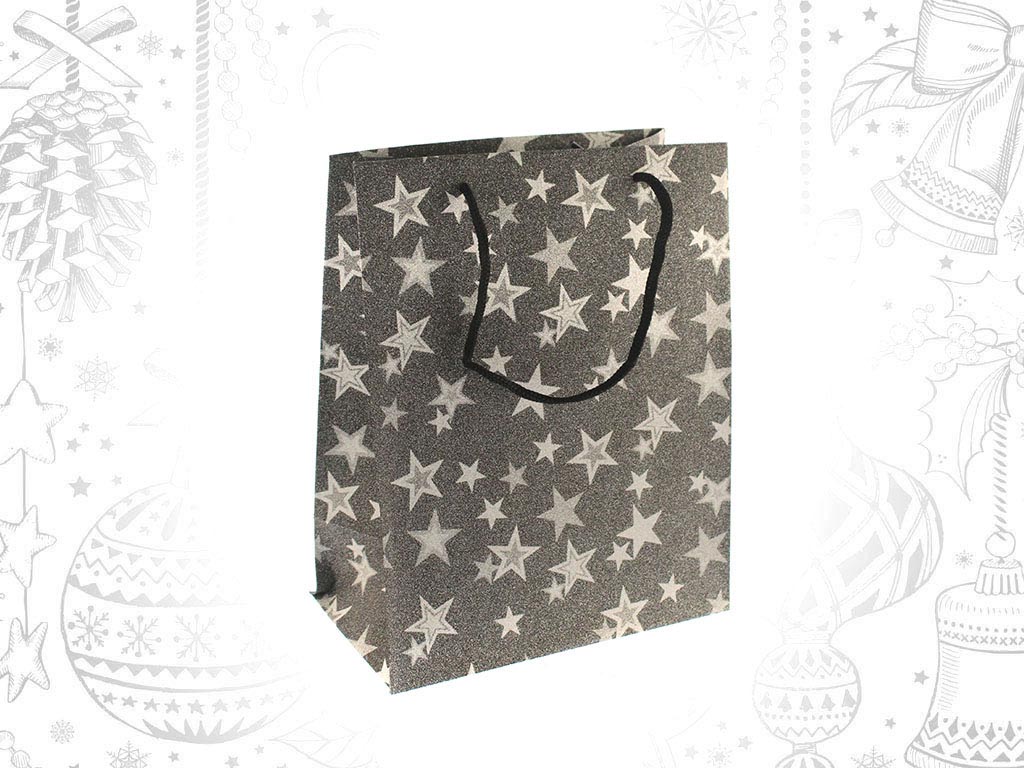 BOLSA GLITTER ESTRELAS PRETAS cod. 9313970