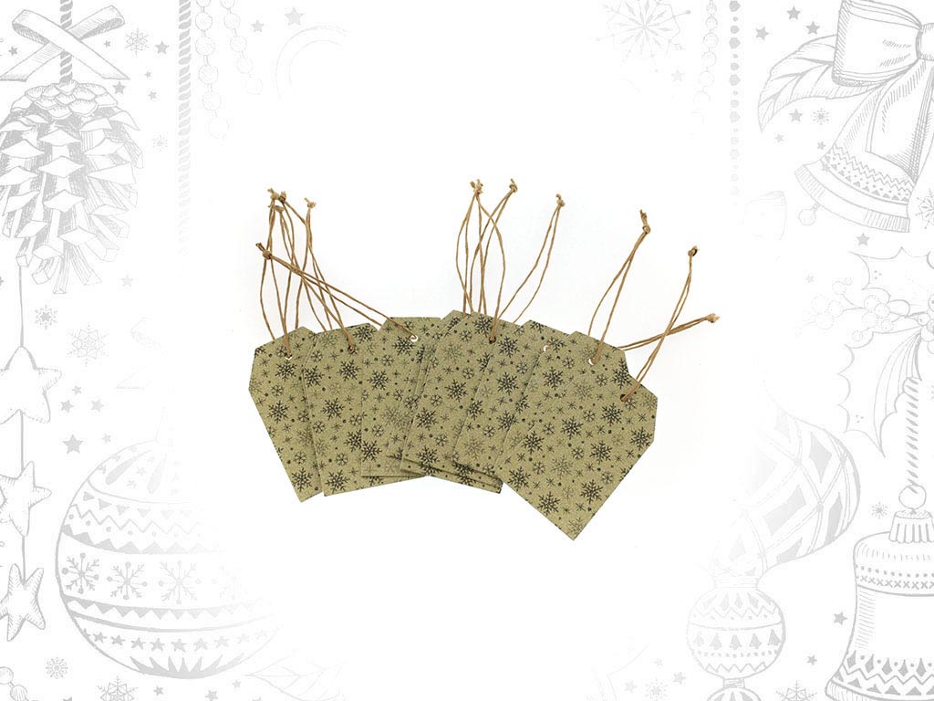 ORNAMENTO TAG STELLE GLITTER ORO cod. 9314016