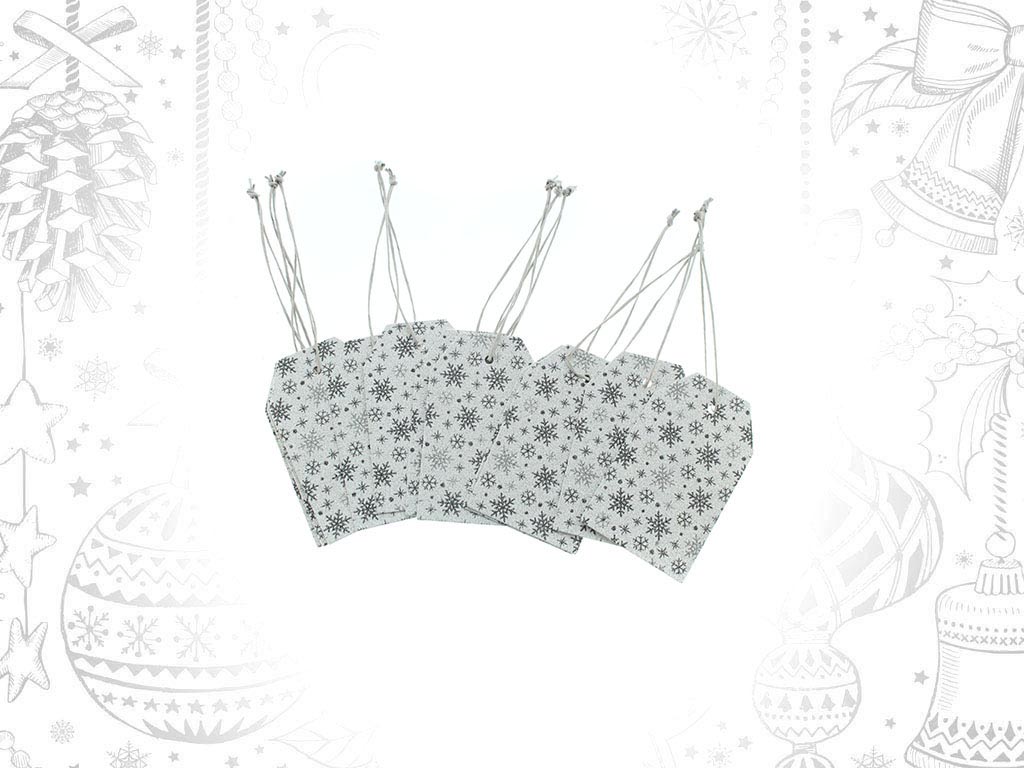 COLGANTE TAG ESTRELLAS GLITTER PLATA cod. 9314020