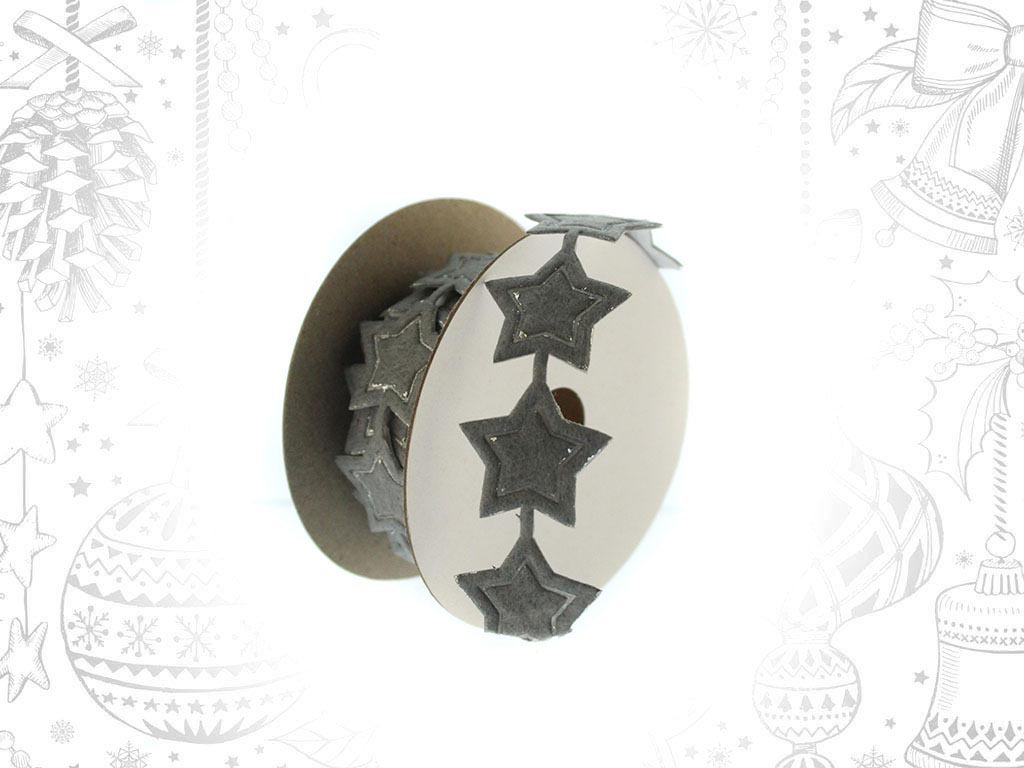 CINTA ADHESIVA ESTRELLAS GRIS cod. 9314046