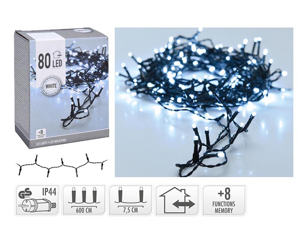 R.50110 GUIRNALDA MICRO 80 LEDS BCA FRIA cod. 9314181