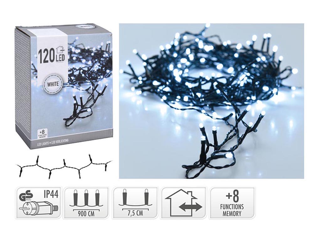 R.50120 GUIRNALDA MICRO 120 LEDS BCA FRIA cod. 9314182