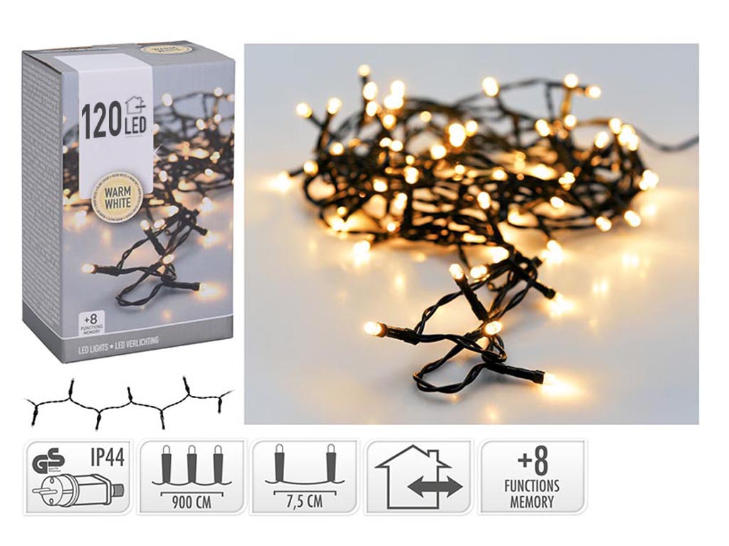 R.51120 GUIRNALDA MICRO 120 LED BLANCO CALIDO cod. 9314186