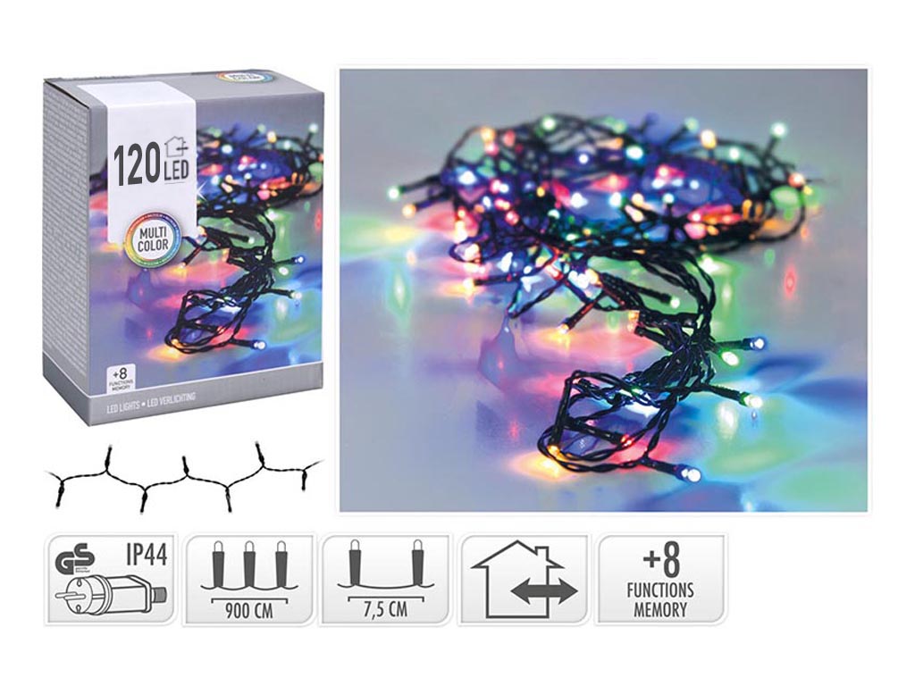 R.52120 GUIRNALDA MICRO 120 LED MULTICOLOR cod. 9314191