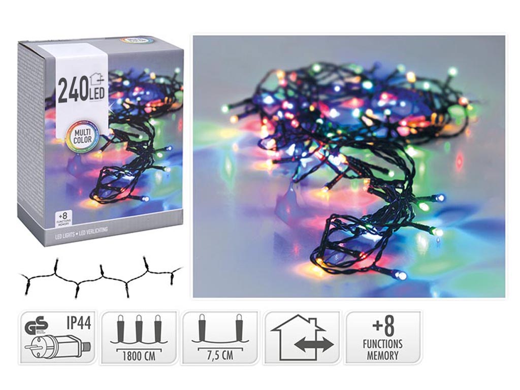 R.52140 GUIRNALDA MICRO 240 LED MULTICOLOR cod. 9314192