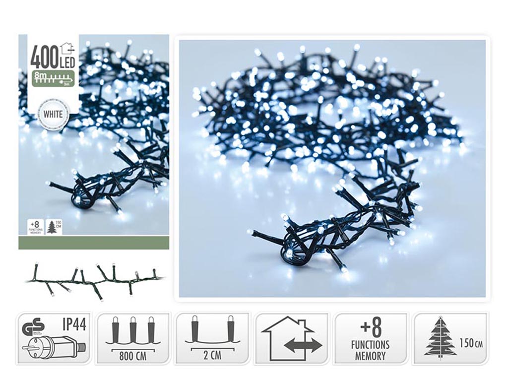 R.60000 GUIRNALDA MICRO 400 LED BLANCO FRIO cod. 9314193